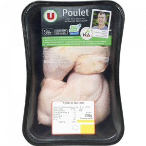 1Cuisse de poulet blanc déjointée, U, France, 4 pièces 1 kg
