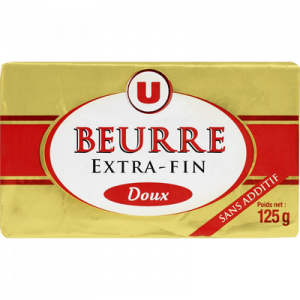 Beurre doux U, 125g