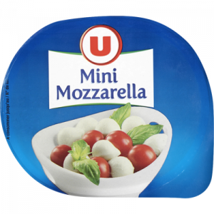 Billes de mozzarella au lait de vache pasteurisé U, 17% de MG, 125g