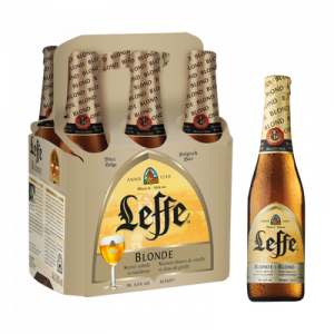 Bière blonde ABBAYE DE LEFFE, 6.6°, 6 bouteilles de 33cl