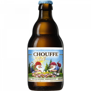 Bière blonde Belge, SOLEIL, Chouffe, bouteille de 33cl