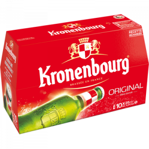 Bière blonde KRONENBOURG, 4,2°, pack de 10x25cl