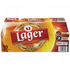 Bière blonde Lager U 4,2° pack bouteille 10x25cl