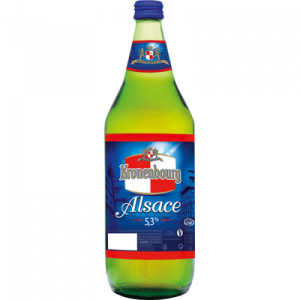 Bière blonde d'Alsace KRONENBOURG, 4.2°, bouteille de 75cl