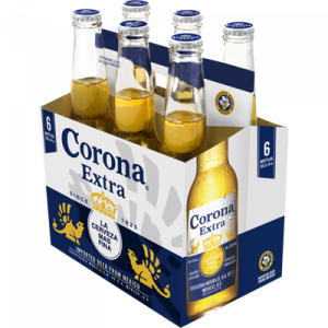 Bière blonde extra CORONA, 6 bouteilles de 35,5cl