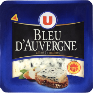 Bleu d'Auvergne AOP au lait thermisé 26% de MG, U, 125g
