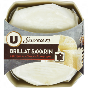 Brillat Savarin au lait pasteurisé U SAVEURS, 38% de MG, 200g