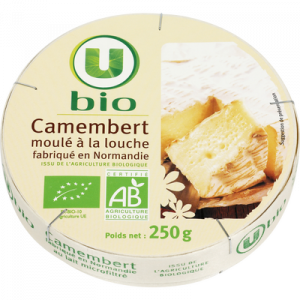 Camembert au lait microfiltré bio U, 22% de MG 250g