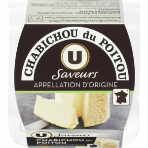 Chabichou du Poitou AOP au lait de chèvre pasteurisé U SAVEURS, 25 %MG, 150g