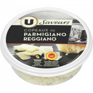 Copeaux de Parmigiano Reggiano AOP lait cru U SAVEURS, 30% de mg, 60g