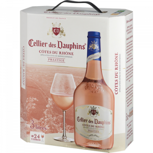 Côtes du Rhône AOP rosé CELLIER DES DAUPHINS prestige, fontaine à vin3L