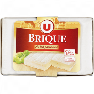 Fromage Brique au lait de vache pasteurisé U, 32%MG, 200g