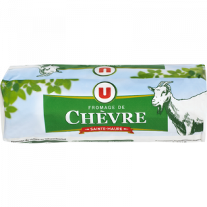 Fromage au lait de chèvre pasteurisé Sainte Maure U, 25% de MG, bûchede 300g