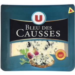 Fromage au lait pasteurise AOP Bleu des Causses U, 30% de MG, 125g