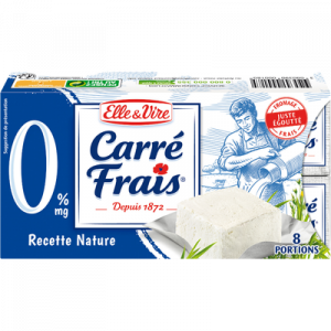 Fromage au lait pasteurisé CARRE FRAIS, 0%MG, 8 portions, 200g