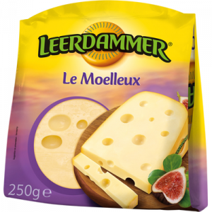 Fromage au lait pasteurisé Le Moelleux, LEERDAMMER, 31% de MG, bloc de250g
