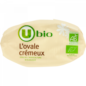 Fromage crèmeux au lait pasteurisé bio U, 25% de MG 180g