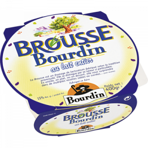 Fromage de lactoserum au lait pasteurisé brousse fraîche BOURDIN,20%MG, 400g