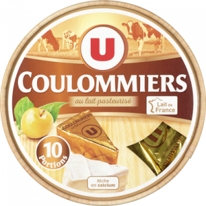 Fromage pasteurisé Coulommiers U, 23% de MG, x10 soit 350g