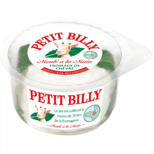 Fromage pasteurisé de chèvre blanc PETIT BILLY, 14% de MG, 200g