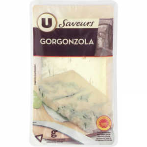 Gorgonzola AOP au lait pasteurisé U SAVEURS, 27% de MG, 150g