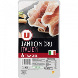 Jambon cru Italien, U, 6 tranches de 100g