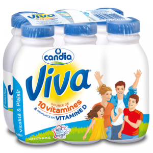 Lait UHT vitaminé 1,2%mg VIVA bouteille 6x50cl
