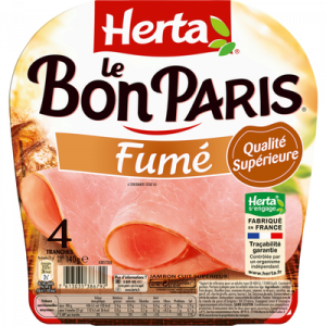 Le Bon Paris fumé HERTA, 4 tranches de 140g