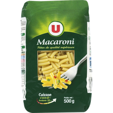 Macaroni qualité supérieure U_ paquet cello de 500g