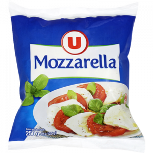 Mozzarella au lait pasteurisé U, 17% de MG, 250g