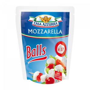 Mozzarella au lait pasteurisé billes CASA AZZURRA, 18% de MG, 150g