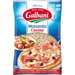 Mozzarella râpée au lait pasteurisé GALBANI, 25% de MG, 150g