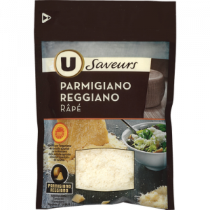 Parmigiano Reggiano AOP râpé au lait cru U SAVEURS, 30% de mg, 60g