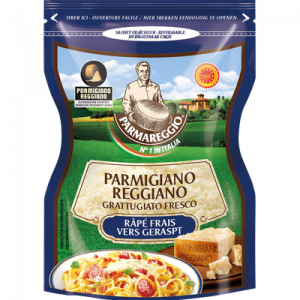 Parmigiano Reggiano DOP râpé au lait cru PARMAREGGIO, 30% de MG, sachet de 60g