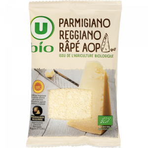 Parmigiano reggiano râpé AOP lait cru U BIO, 30% de MG, 60g