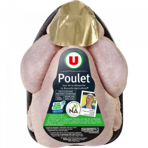 Poulet blanc prêt à cuire, U, France, 1 pièce 1,225 kg