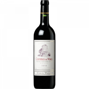 Vin Costières de Nîmes rouge AOC COMTE DE VALMONT, bouteille de 75cl