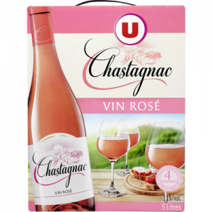 Vin d'Espagne rosé CHASTAGNAC U, bib 5 litres