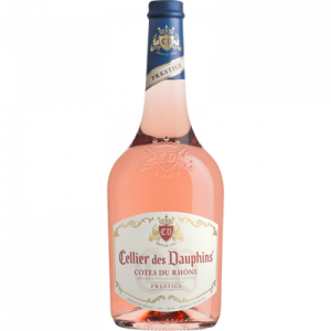 Vin rosé AOC Côtes du Rhône CELLIER DES DAUPHINS prestige, bouteille de 75cl