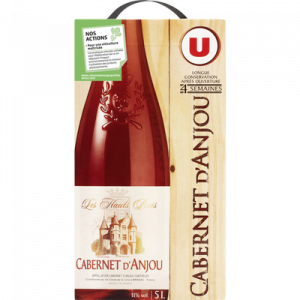 Vin rosé AOP Cabernet d'Anjou Les Hauts Buis U, fontaine à vin de 5 litres