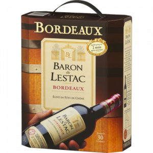 Vin rouge AOP Bordeaux Baron de Lestac, fontaine à vin de 3l