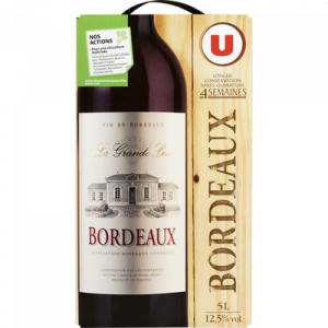 Vin rouge AOP Bordeaux La Grande Lice U, fontaine à vin de 5 litres