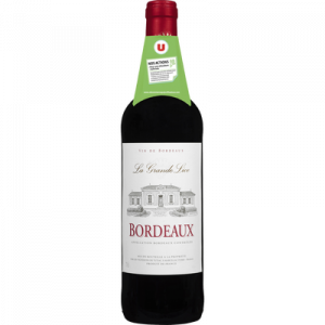 Vin rouge AOP Bordeaux La grande Lice U, 75cl