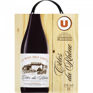 Vin rouge AOP Côtes du Rhone Le Bois des Grives U, fontaine à vin de 3l