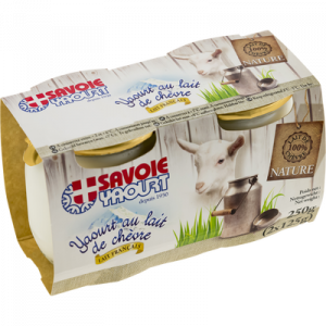 Yaourt au lait de chèvre nature SAVOIE YAOURT, 2x125g