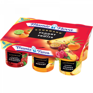 Yaourts Gourmands aux fruits panachés MAMIE NOVA, 6x150g