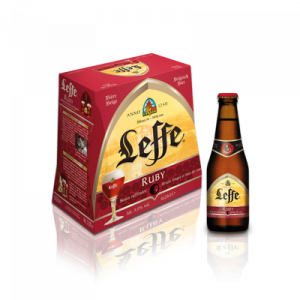 Biere ruby abbaye de LEFFE, 5° pack de 6x25cl