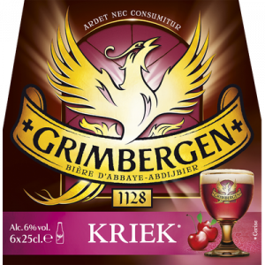 Bière Kriek, GRIMBERGEN, pack de 6 bouteilles de 25cl