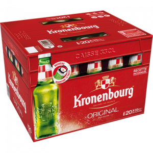 Bière Valisette KRONENBOURG, 4,5°, pack de 20 bouteilles de 33cl