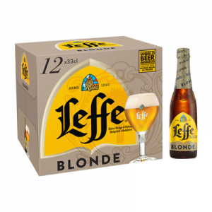 Bière blonde ABBAYE DE LEFFE 6,6° pack bouteilles 12x33cl